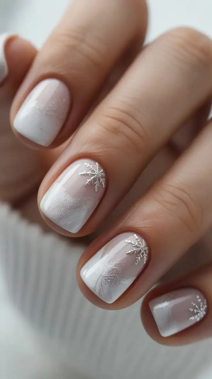 Белый широкий френч и снежинки