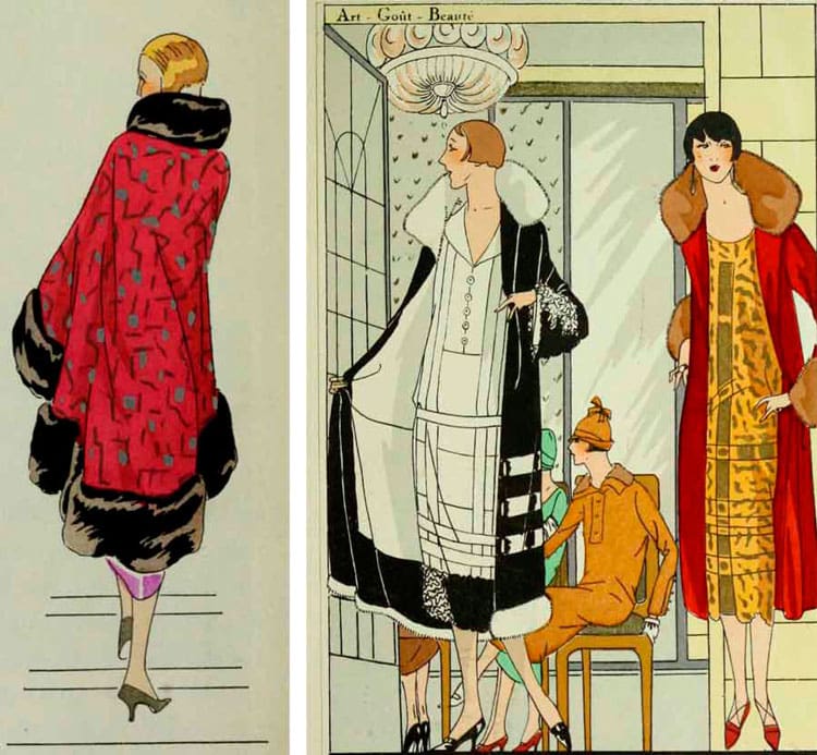 Модные пальто от Люсьен Лелонг, 1925 год