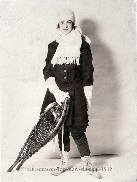 Женский, зимний лук 1915 года