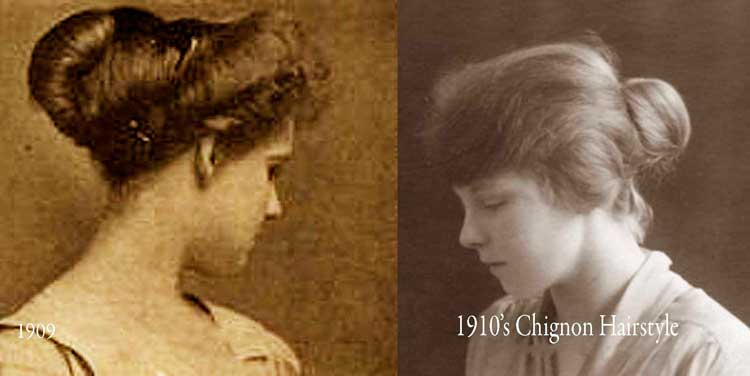 прическа 1909 и 1912 годов