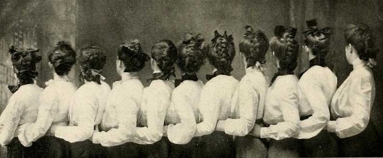 прически 1900 года