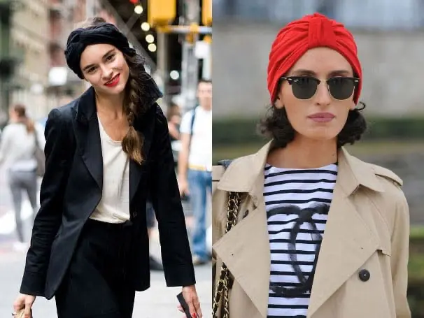 Девушки в разных платках на голове