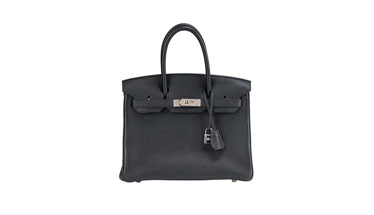 Черная деловая сумка от hermes