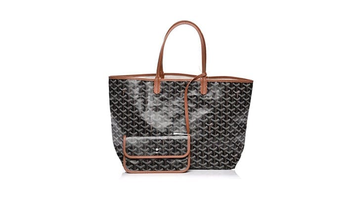 Коричневая сумка тоут в клеточку от lous vuitton