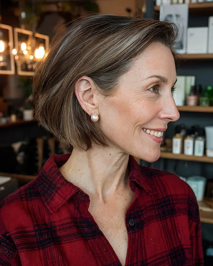 Боб убранный за ухо