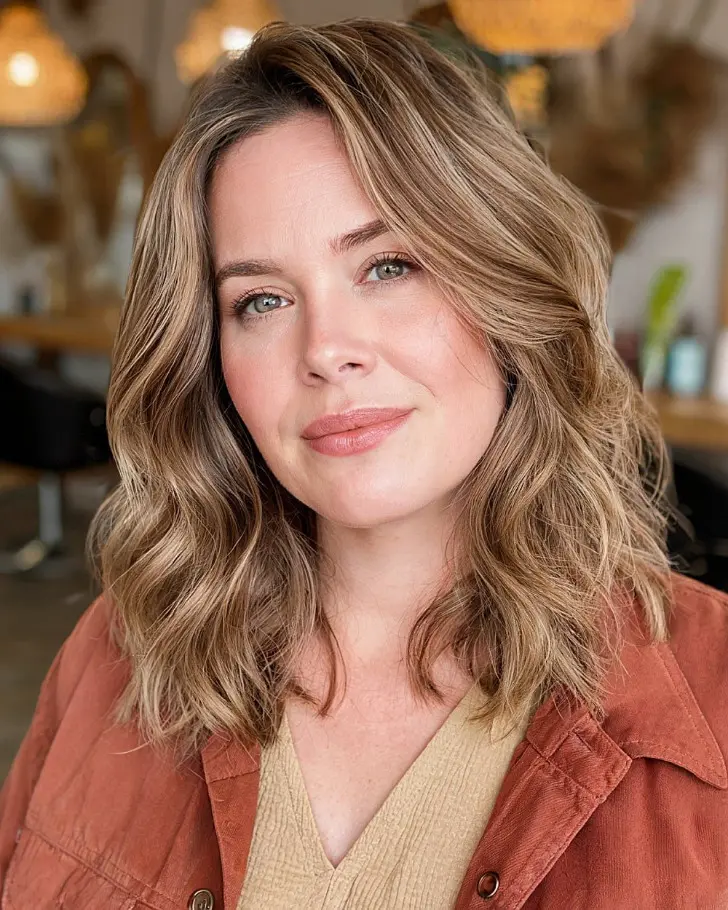 Мелированные волосы для круглого лица