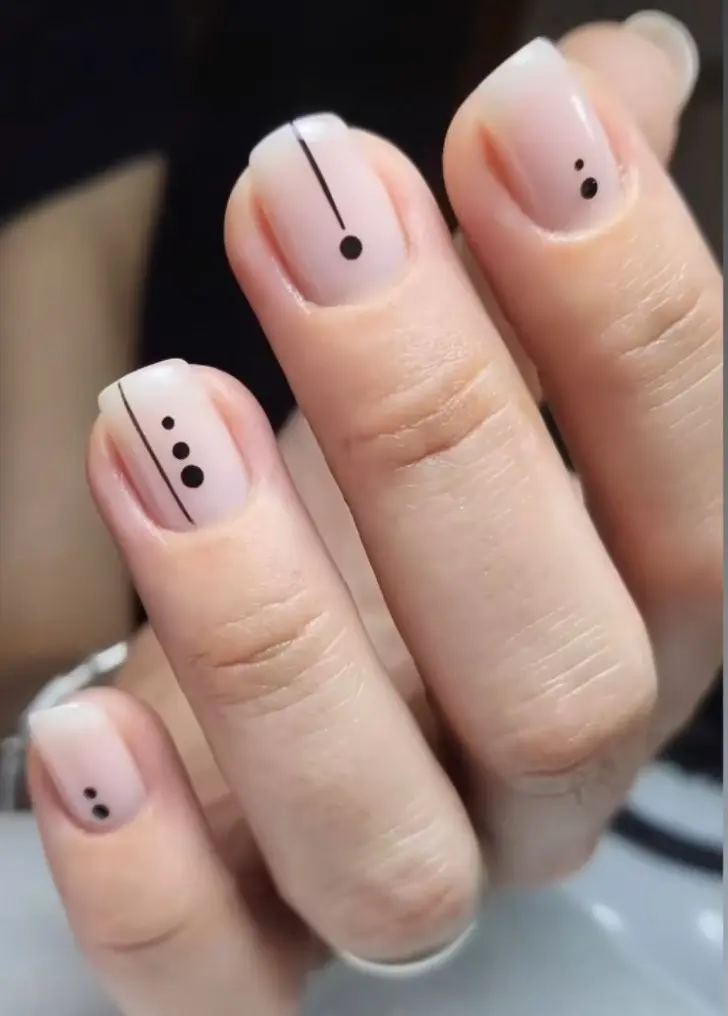 Натуральная основа с точками и линиями