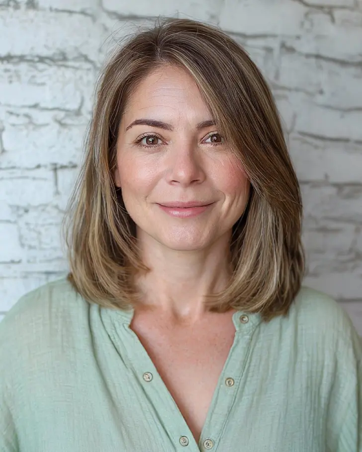 Практичная укладка с пробором