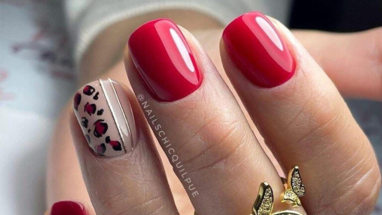 18 красных маникюров с необычным дизайном, актуальных осенью 2025