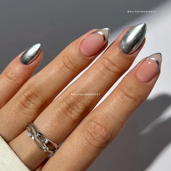 Серебристый двойной френч