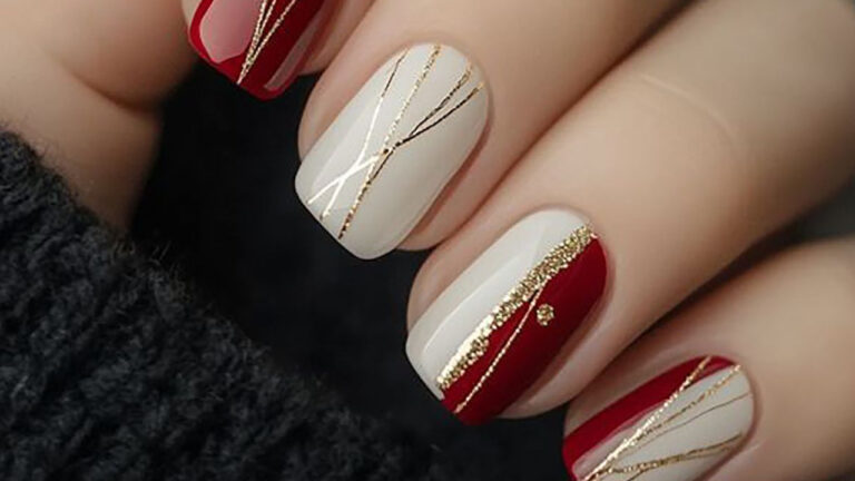 15 трендовых идей маникюра в красно-золотом цвете, которые стоит попробовать этой зимой