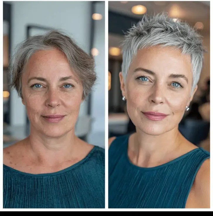 Стрижка пикси освежающая лицо с дерзкой текстурой