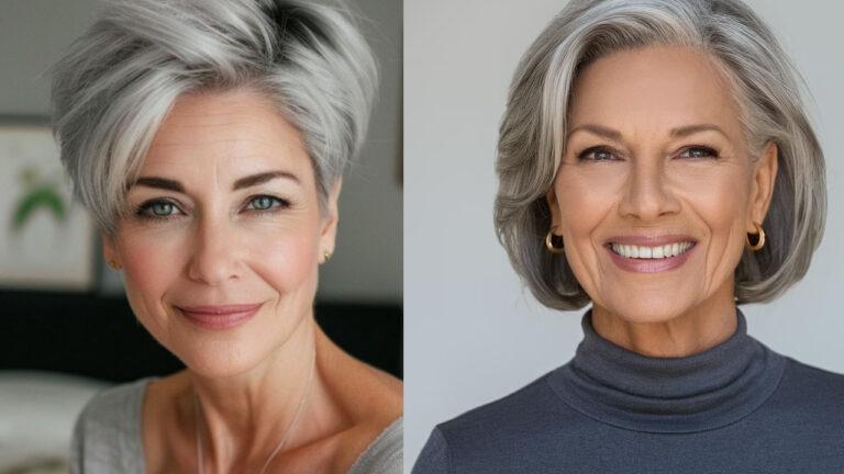 15 лестных причесок для современных женщин за 60, которые хотят изящно подчеркнуть седину