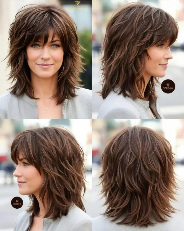 Длинная стрижка шегги боб с объемом и густой челкой будет в тренде