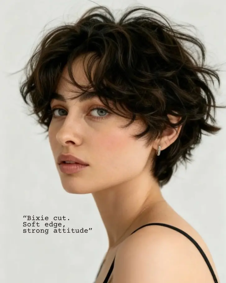 Объемная стрижка пикси боб со свободными динамичными прядями
