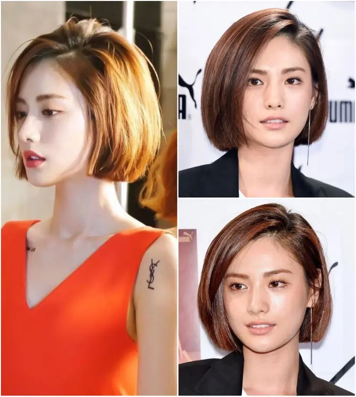 Стрижка с объемом на макушке и аккуратными прямыми волосами