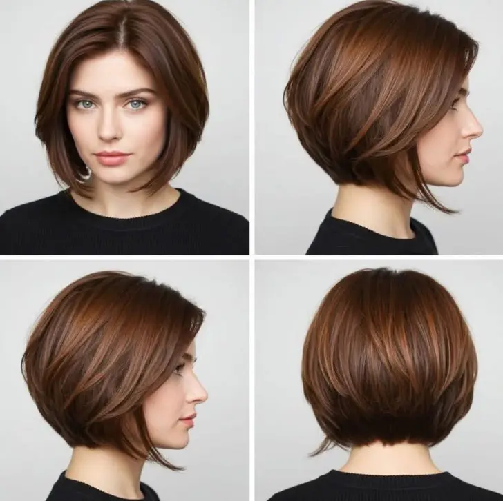 Закругленное японское каре с острыми выпирающими кончиками