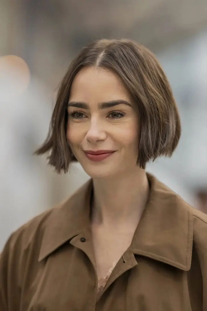 Короткий боб с ровными сторонами и изящным видом