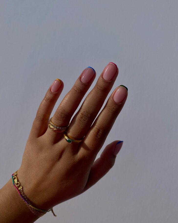 Разноцветный микро френч для дам со вкусом