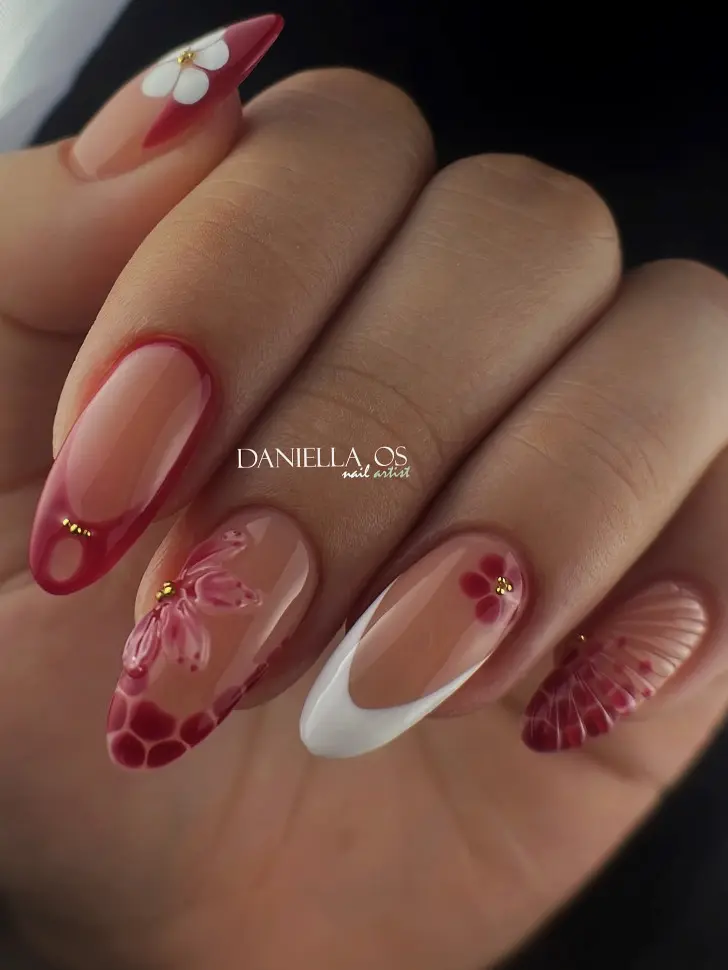 Шикарный френч с нежными цветами и принтом черепахи