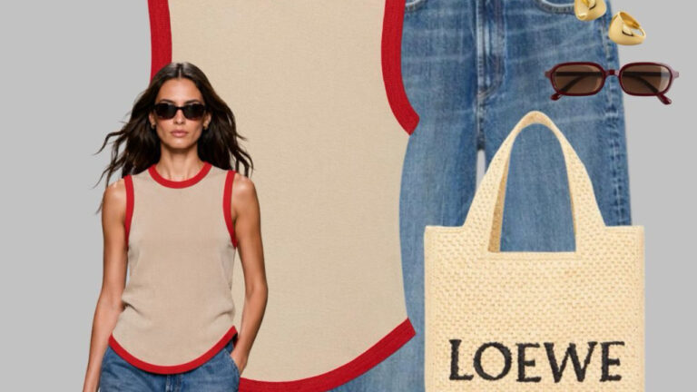 Летний образ с новым топом Zara, свободными джинсами, красными туфлями и особым шиком